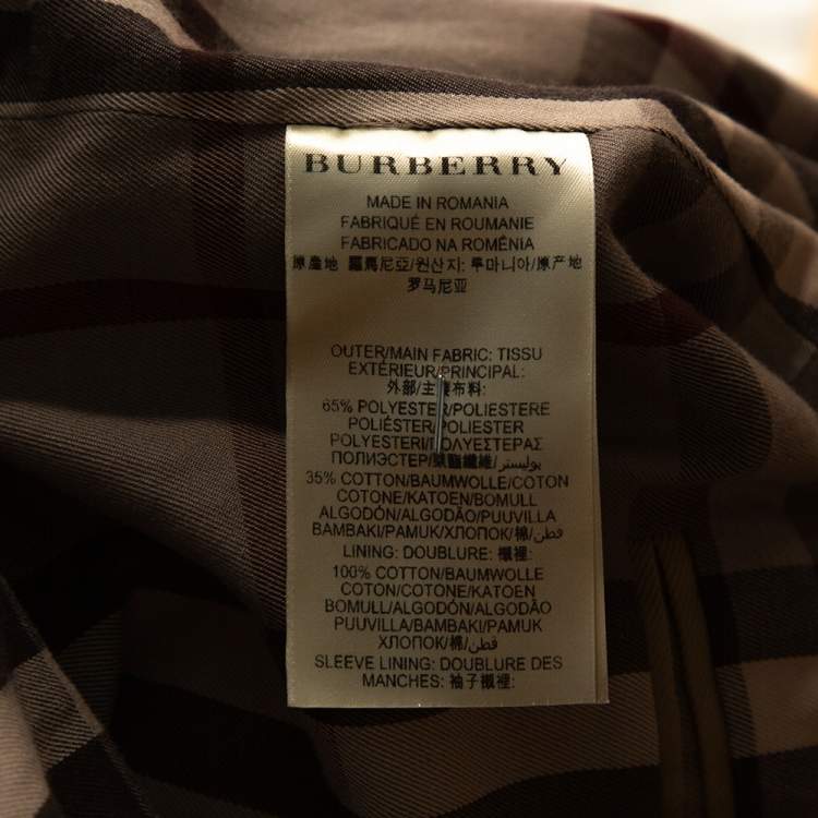 Pre Owned Burberry Camel Beige Cotton Belted Britton Trench Coat M