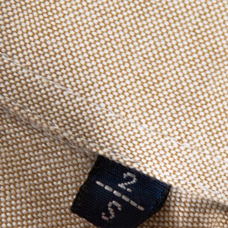 Pre Owned Burberry Beige Chambray Cotton Button Down Long Sleeve Shirt S