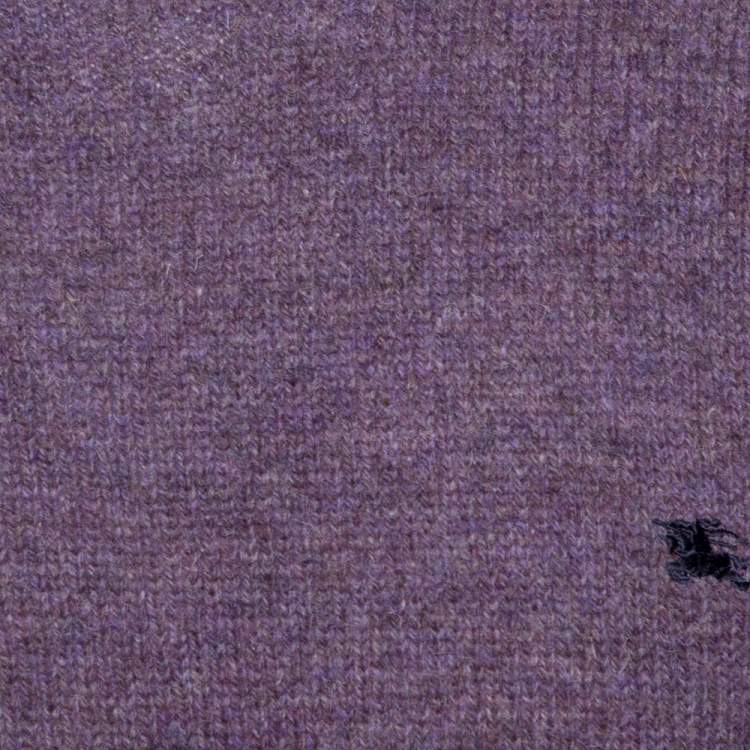 Pre Owned Burberry Purple Wool Crew Neck Sweater XXL