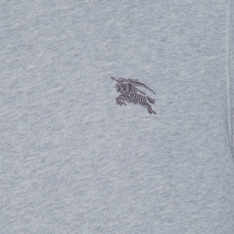 Pre Owned Burberry Brit Grey Melange Cotton Claridge Sweatshirt L