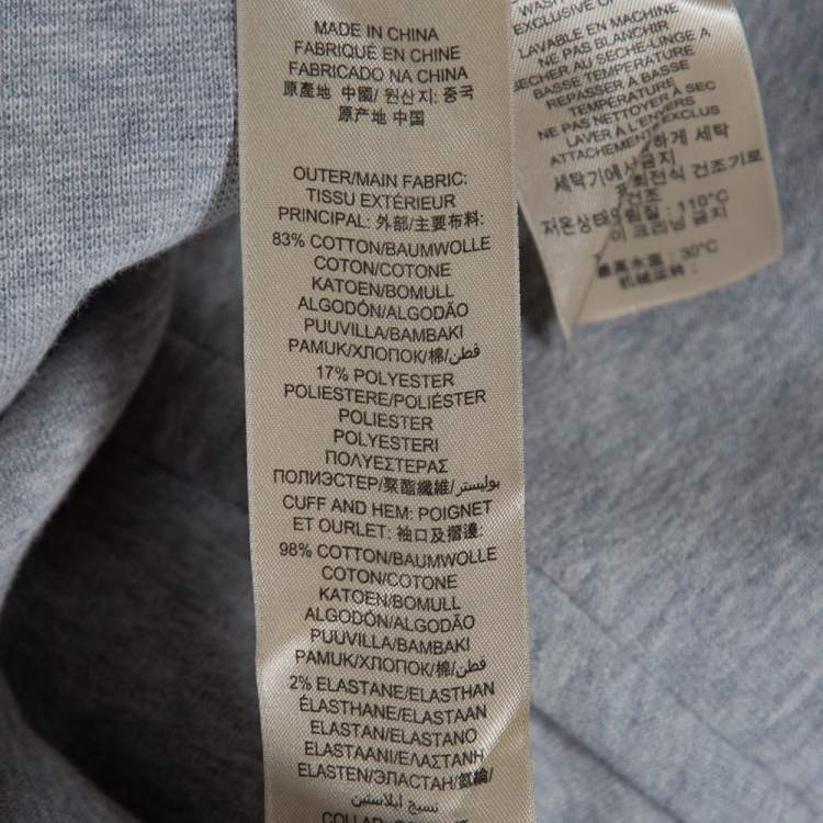 Pre Owned Burberry Brit Grey Melange Cotton Claridge Sweatshirt L