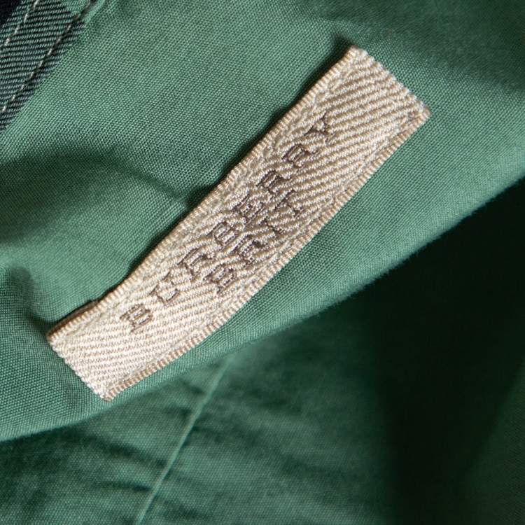 مملوكة مسبقًا Burberry Brit Green Cotton Button Front Long Sleeve Shirt M