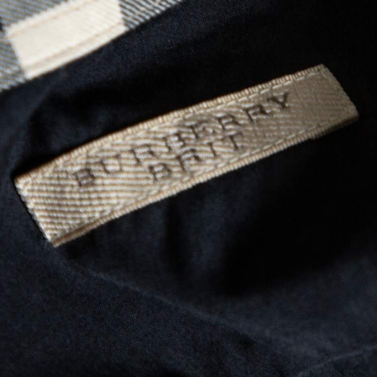 مملوكة مسبقًا Burberry Brit Black Stretch Cotton Poplin Long Sleeve Shirt XXXL