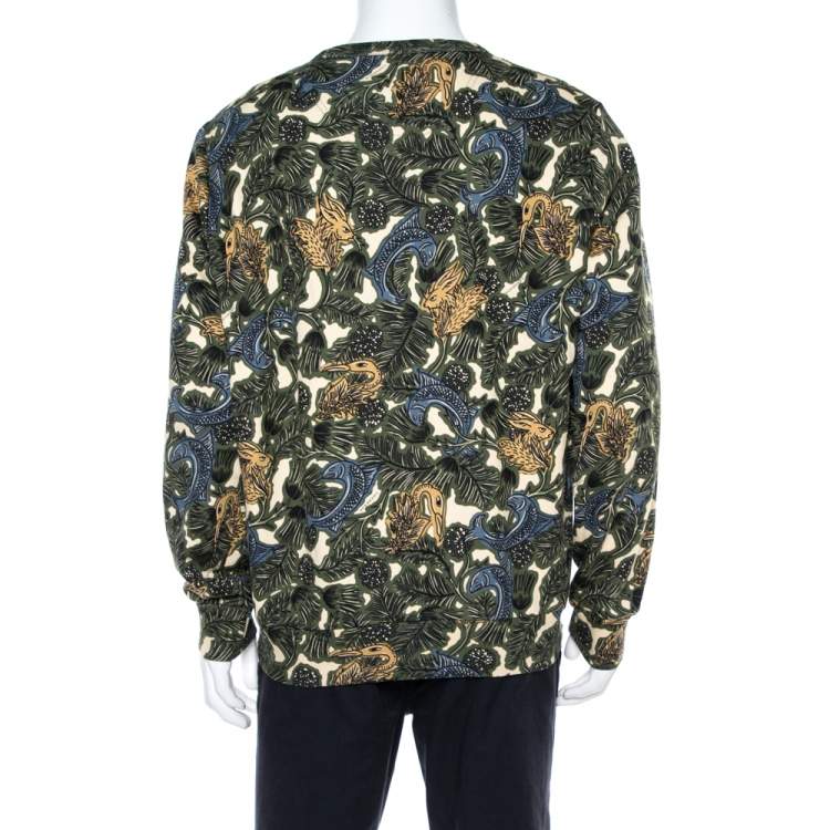 مملوكة مسبقًا Burberry Multicolor Cotton Printed Sweatshirt XL