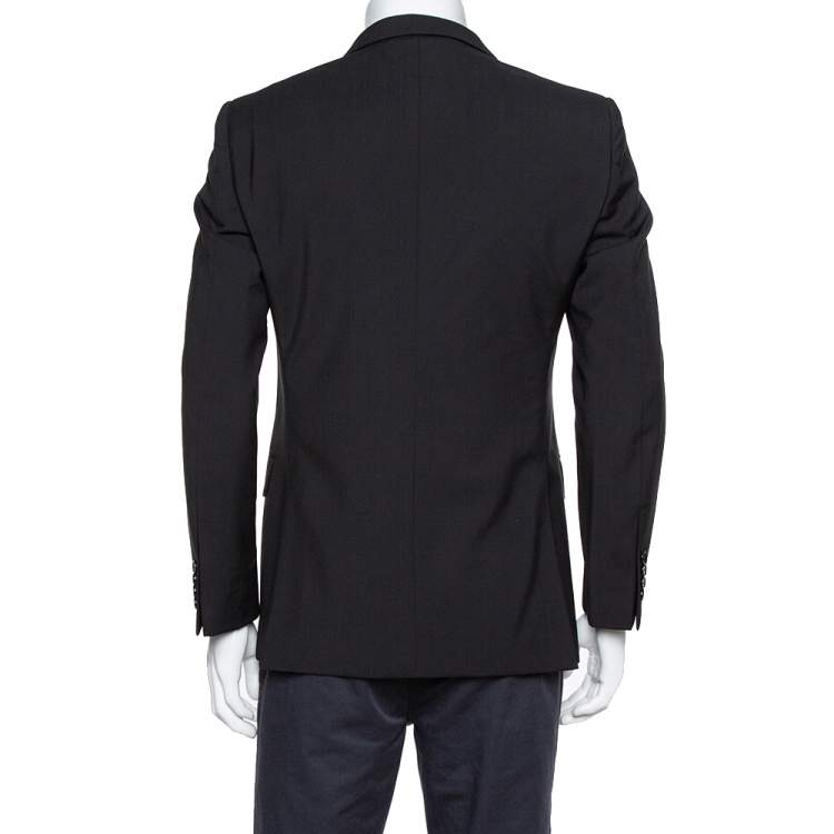 Pre Owned Burberry London Black Wool Classic Tailored Blazer M