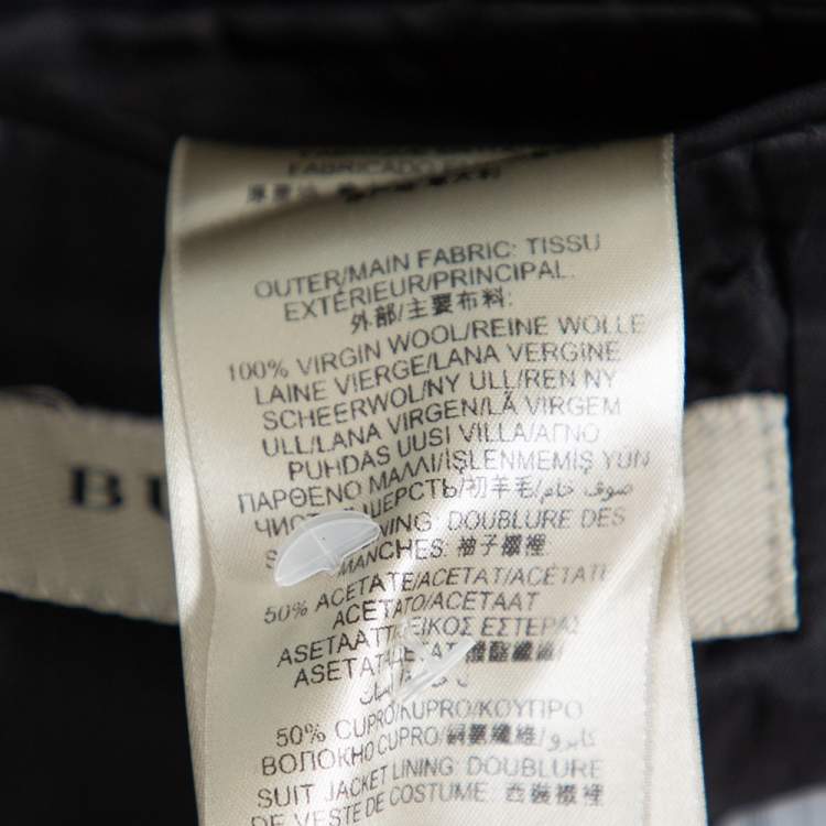 Pre Owned Burberry London Black Wool Classic Tailored Blazer S