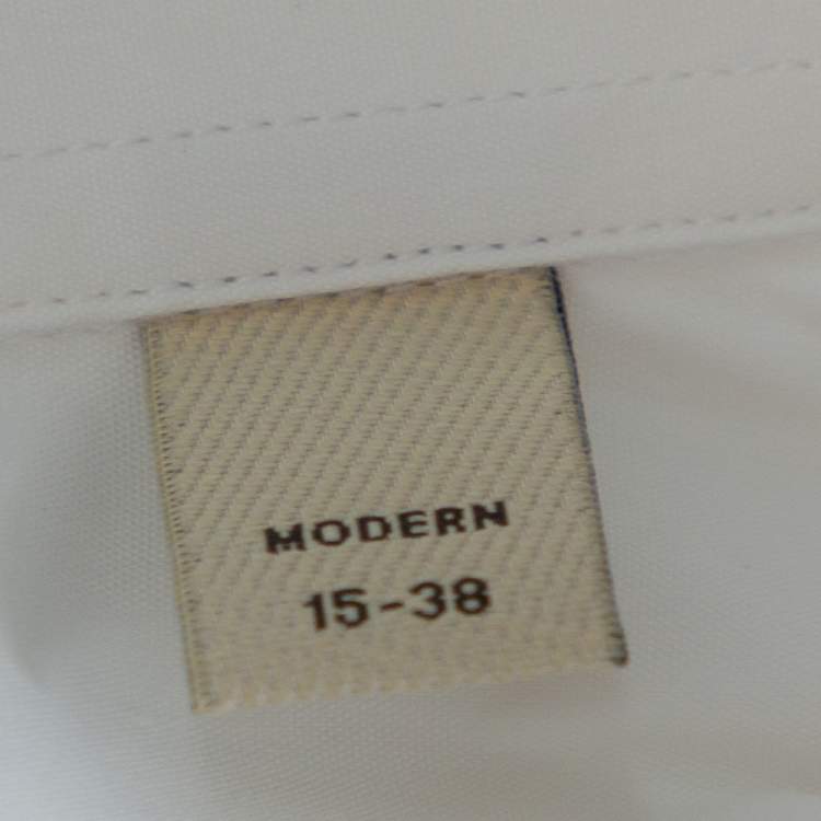 Pre Owned Burberry White Stretch Cotton Long Sleeve Shirt S