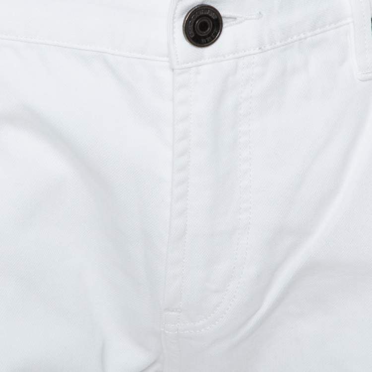 Pre Owned Burberry Brit White Denim Skinny Fit Shoreditch Jeans L