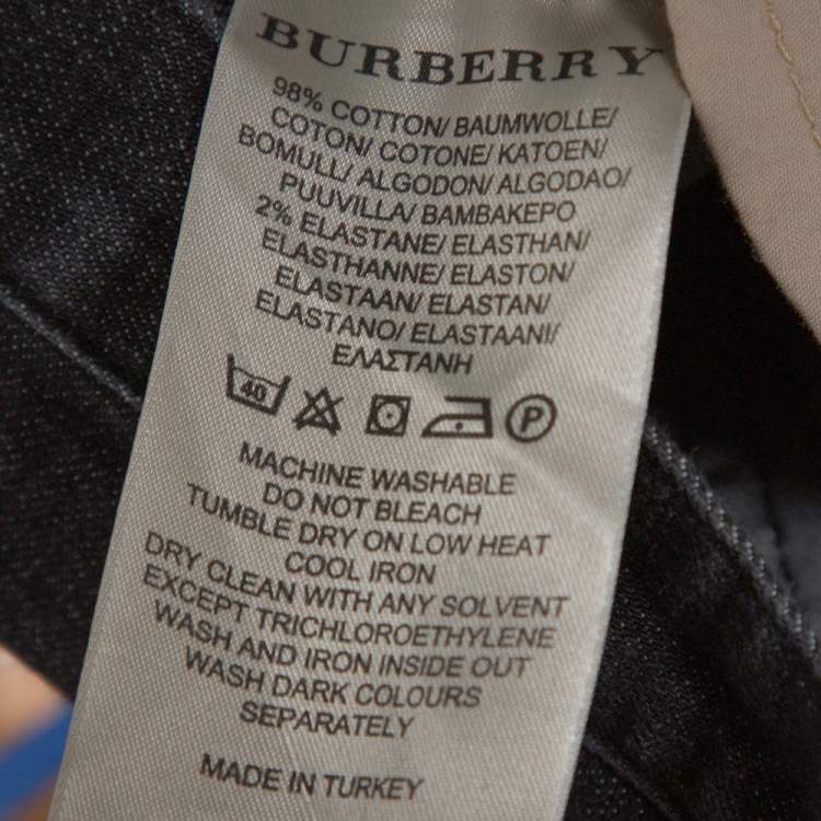 Pre Owned Burberry Brit Black Denim Swaine Straight Fit Jeans M