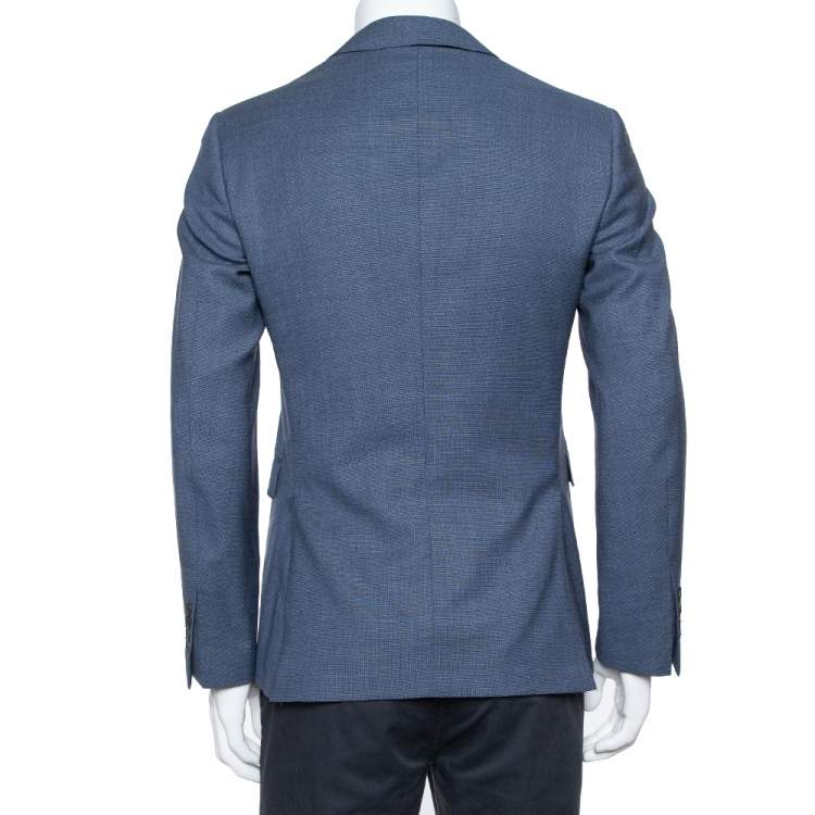 Pre Owned Burberry Navy Blue Wool Classic Blazer S