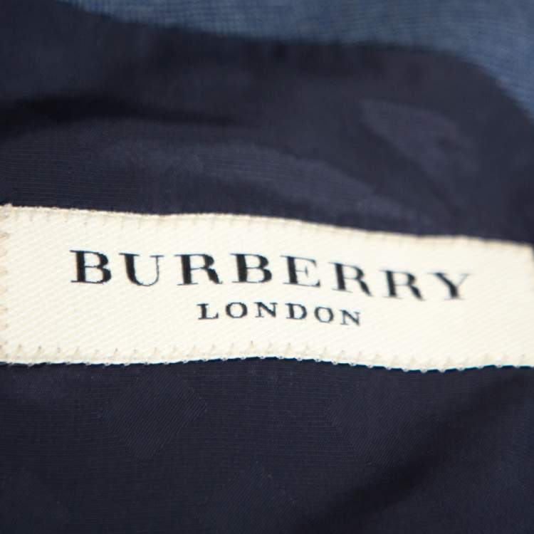 Pre Owned Burberry Navy Blue Wool Classic Blazer S
