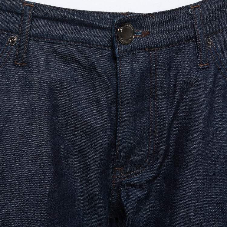Pre Owned Burberry Navy Blue Denim Straight Leg Steadman Jeans S