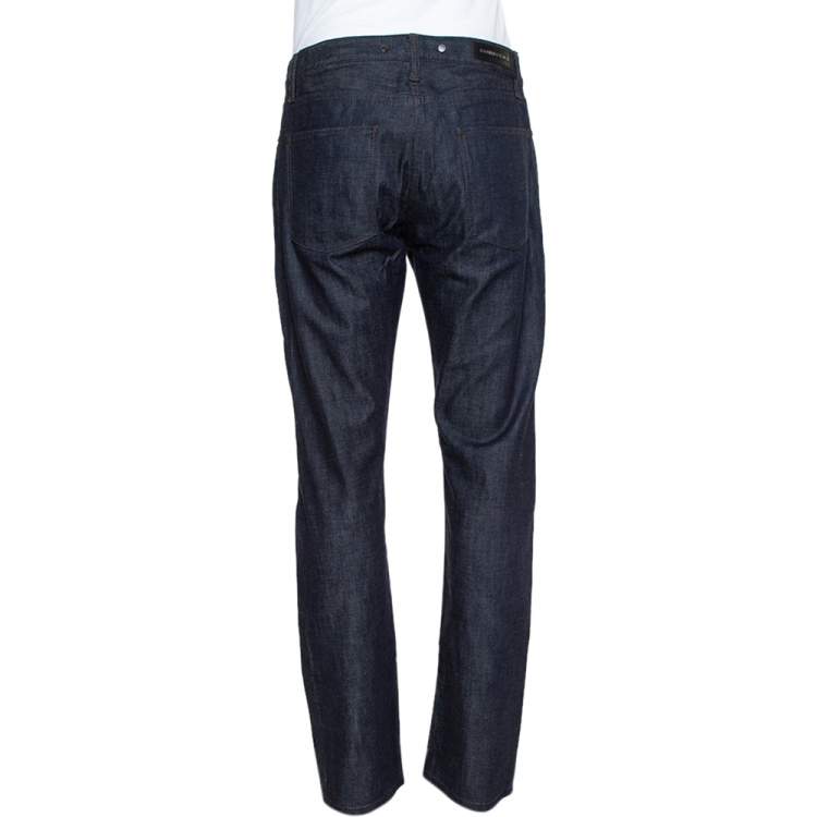 Pre Owned Burberry Navy Blue Denim Straight Leg Steadman Jeans S