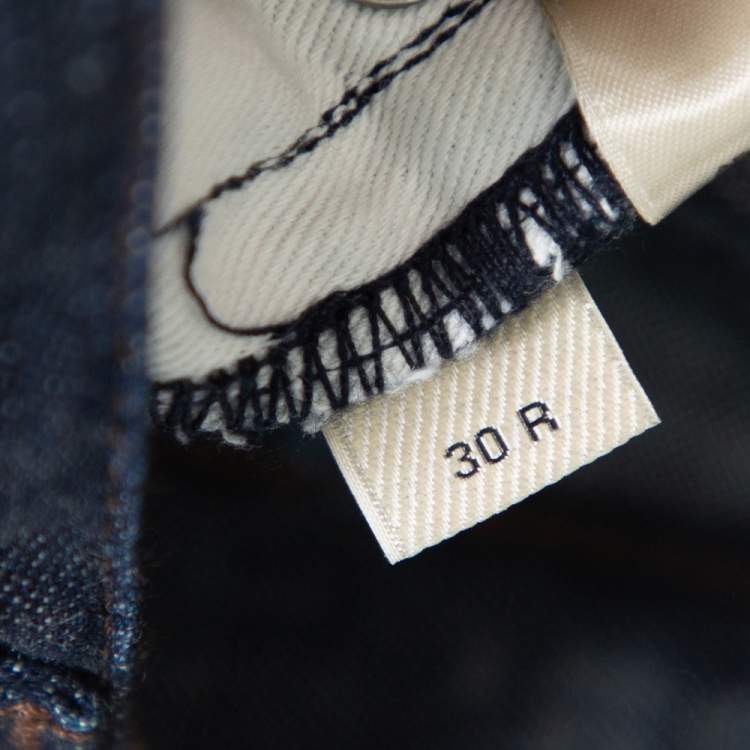 Pre Owned Burberry Navy Blue Denim Straight Leg Steadman Jeans S
