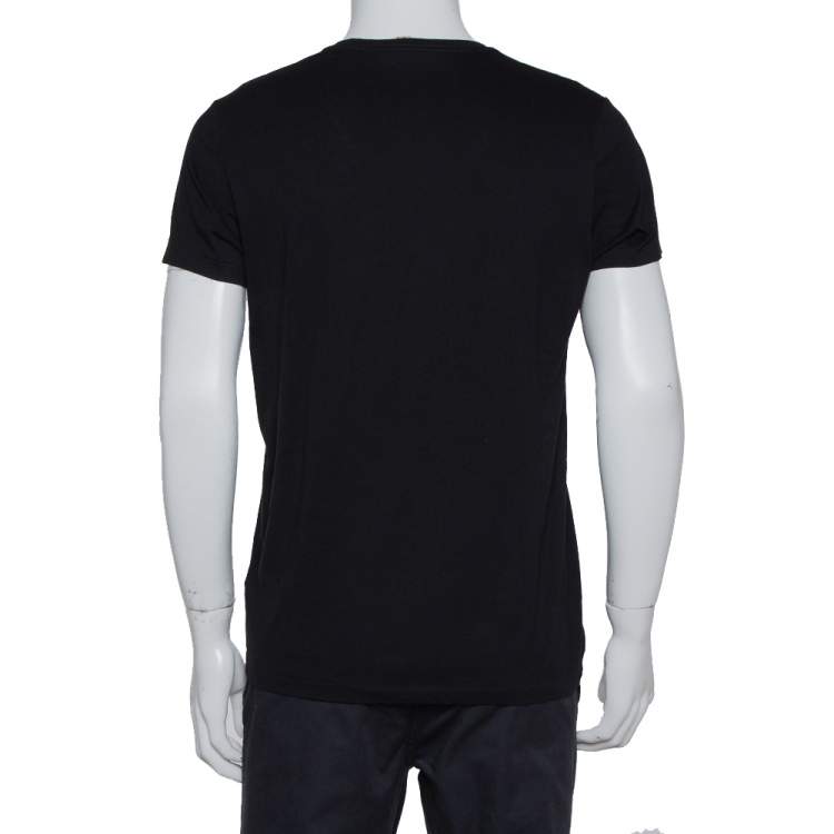 Pre Owned Burberry Black Cotton Crewneck T-Shirt M