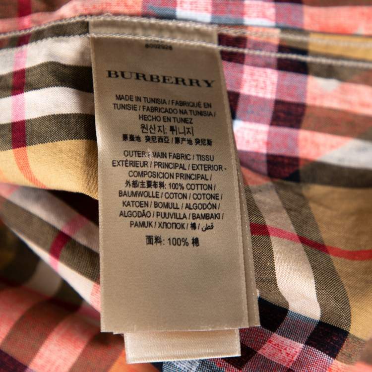 Pre Owned Burberry Beige Nova Check Cotton Graffiti Print Long Sleeve Jameson Shirt XXXL