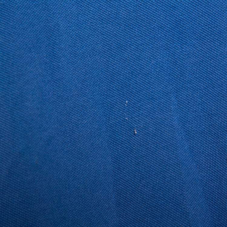 Pre Owned Burberry Brit Blue Cotton Pique Polo T-Shirt L 