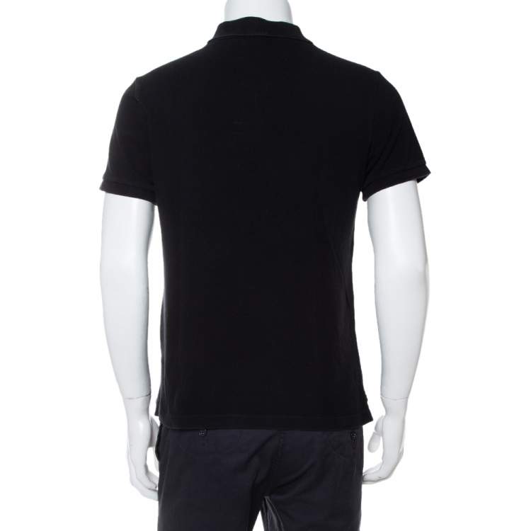 Pre Owned Burberry Brit Black Cotton Pique Polo T-Shirt M