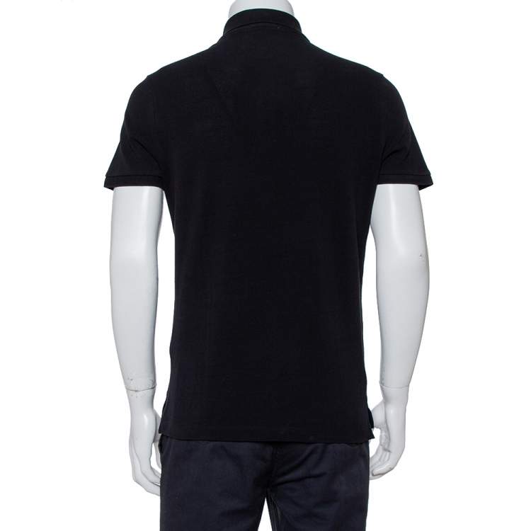 Pre Owned Burberry Brit Black Cotton Pique Polo T-Shirt M