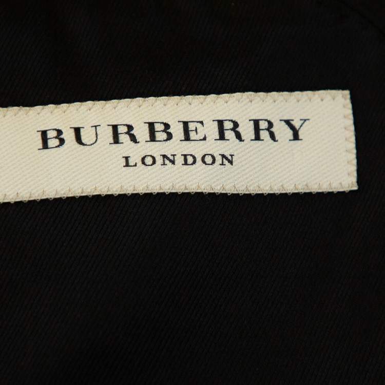 Pre Owned Burberry Navy Blue Wool Contrast Satin Trim Detail Millbank Tuxedo Suit M