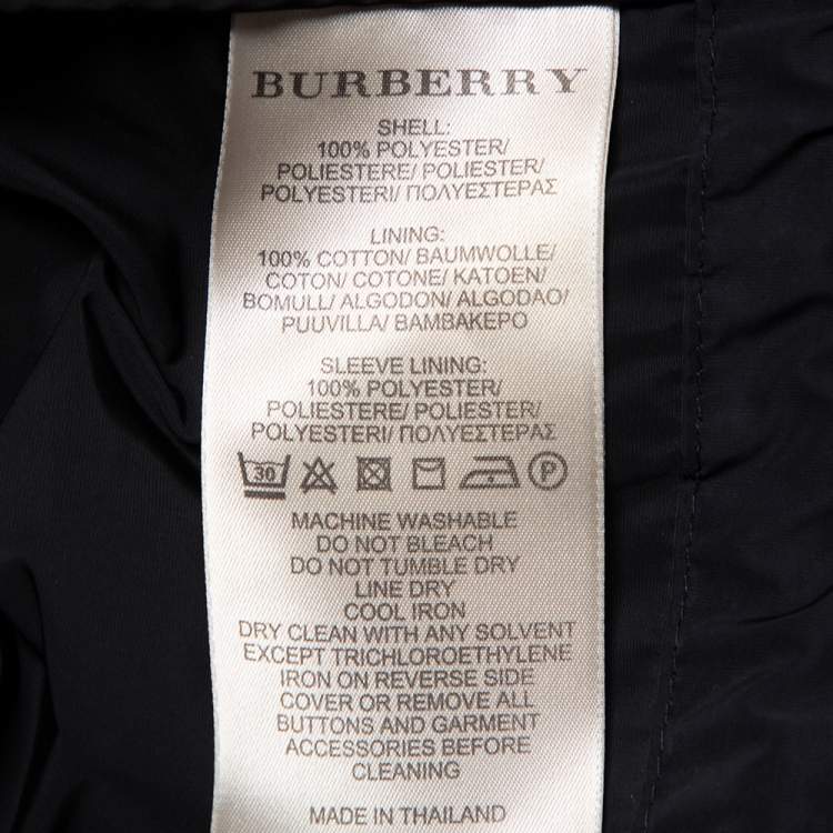 Pre Owned Burberry Brit Black Synthetic Pocket Detail Zip Front Jacket S
