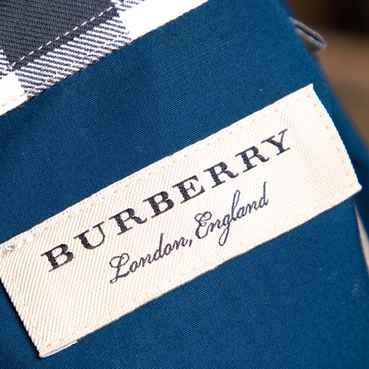 Pre Owned Burberry Dark Teal Blue Cotton Button Front Shirt XXL