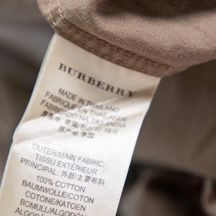 Pre Owned Burberry Brit Green Checkered Cotton Button Front Shirt M