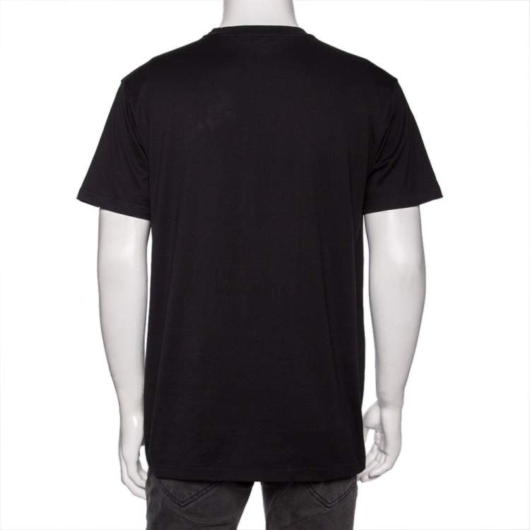 Pre Owned Burberry Black B series Monogram Logo Detail Limited Edition Crew Neck T Shirt S