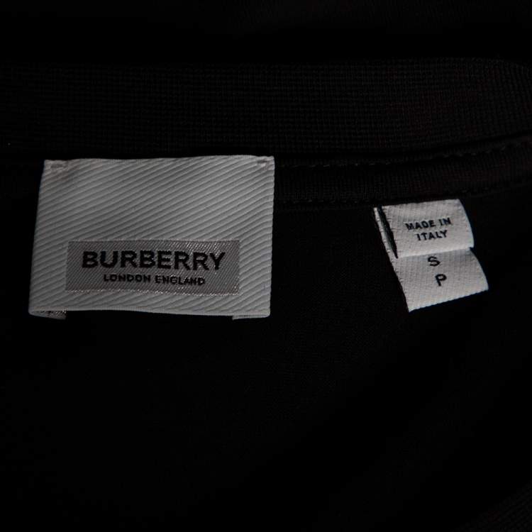 Pre Owned Burberry Black Printed Cotton Short Sleeve T-Shirt S