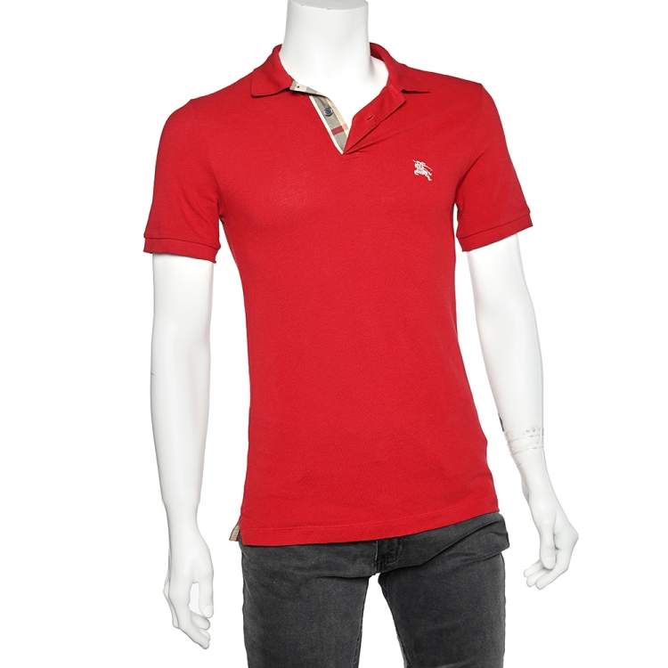 Burberry Brit Red Cotton Pique Polo T-Shirt S Burberry Brit | TLC