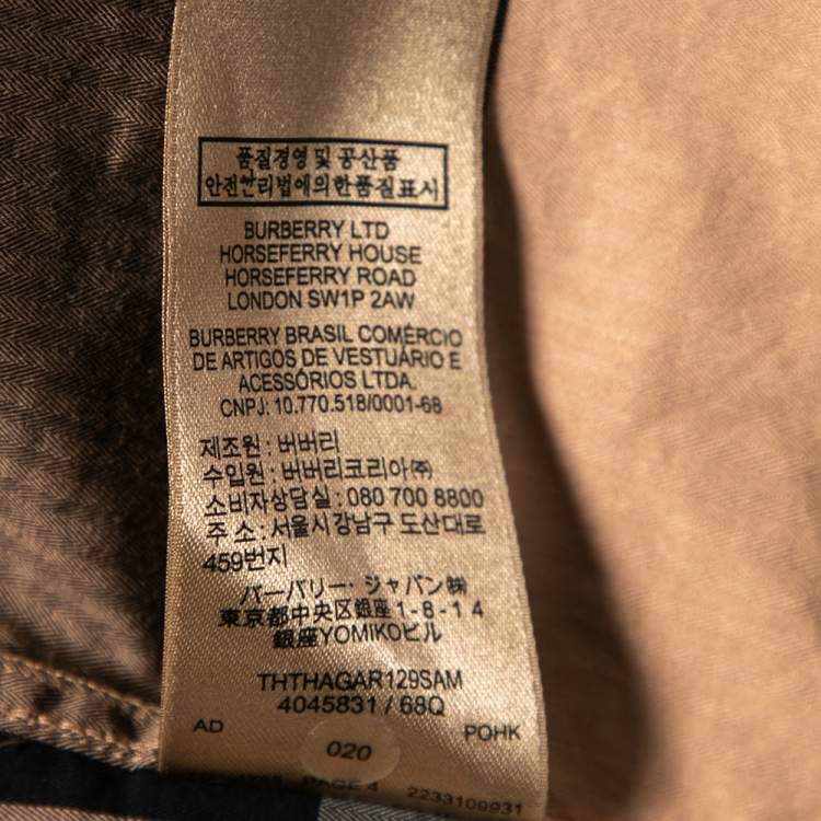 Pre Owned Burberry Beige Novacheck Cotton Button Front Shirt XXL
