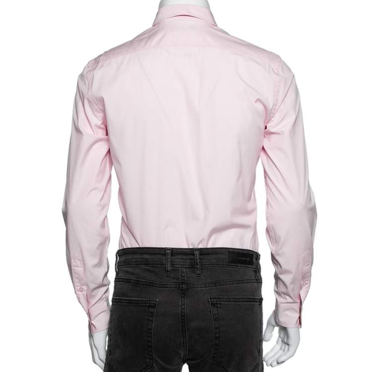 Pre Owned Burberry Brit Pink Cotton Button Front Long Sleeve Shirt S