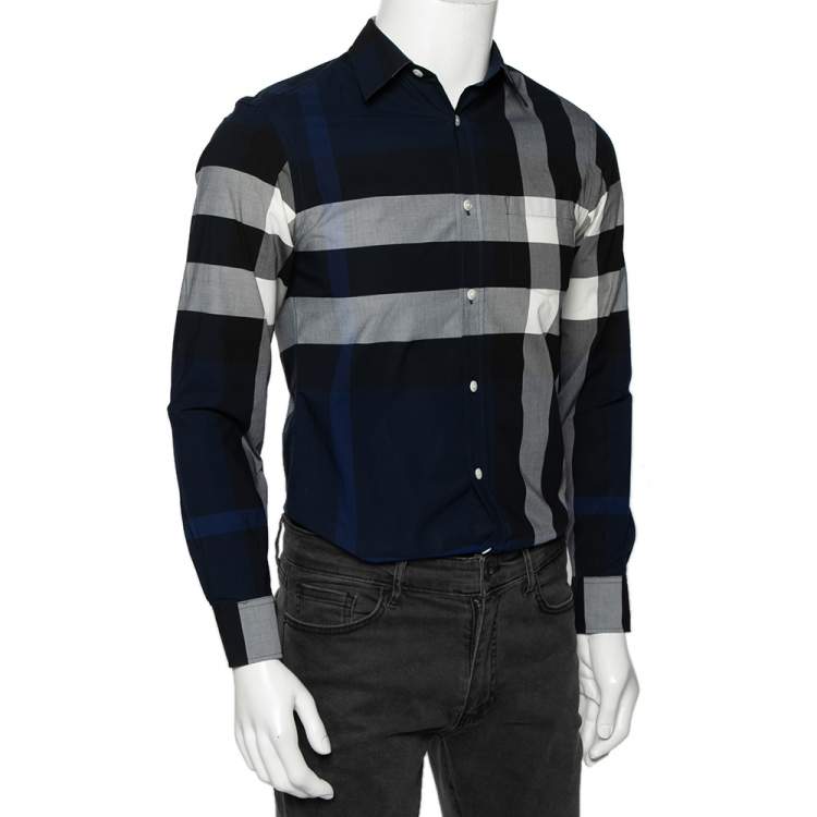 Burberry Brit Checked Shirt in Black for Men