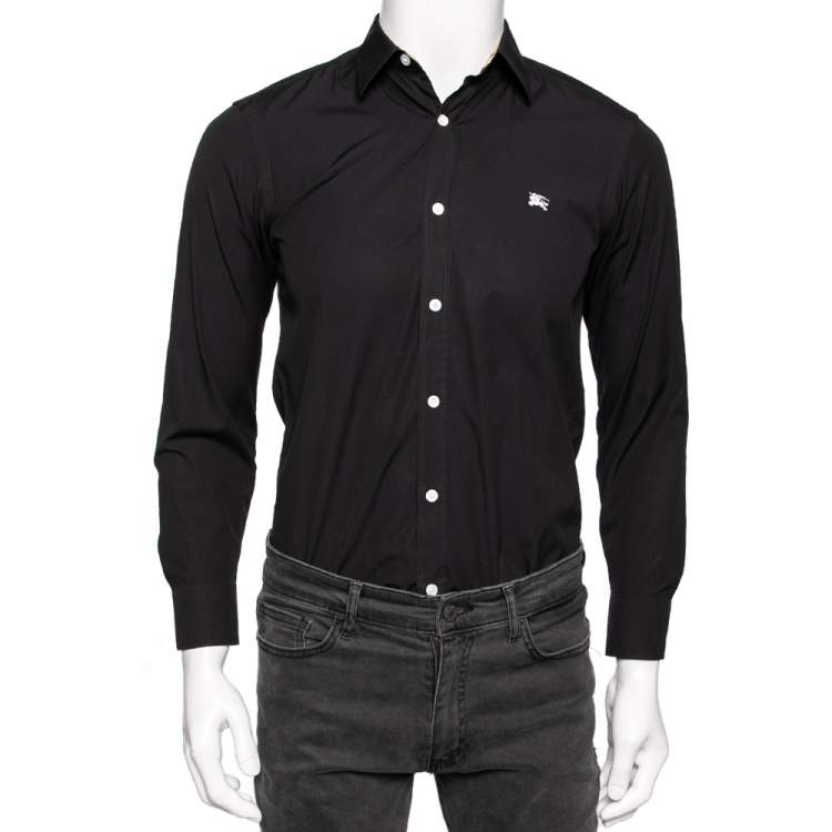 Burberry Black Cotton Button Front Shirt XS Burberry The Luxury Closet