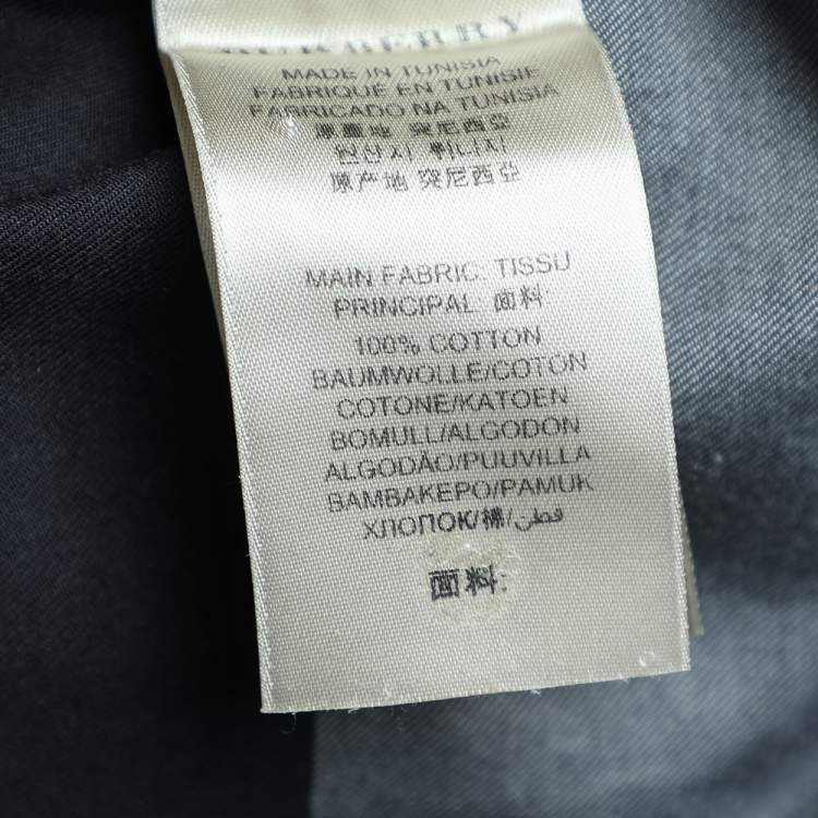 مملوكة مسبقًا Burberry Black Nova Check Cotton Tailored Shirt L