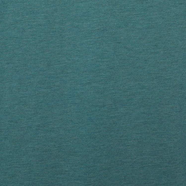 Pre Owned Burberry Turquoise Green Cotton Knit Roundneck T-Shirt XXL