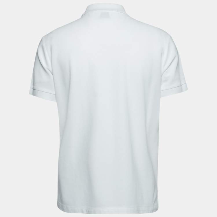 مملوكة مسبقًا Burberry White Cotton Polo T-Shirt XL