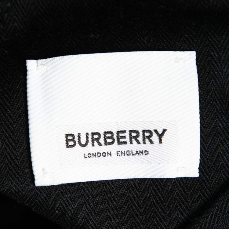 Pre Owned Burberry Black & Beige Chequer Jacquard Tailored Shorts L