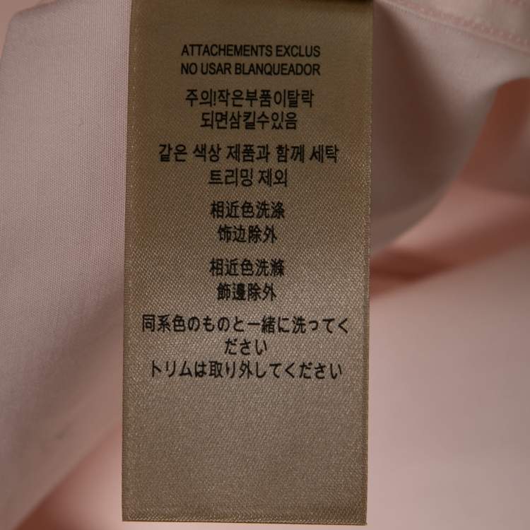 Pre Owned Burberry  Pink Cotton Button Front Shirt M