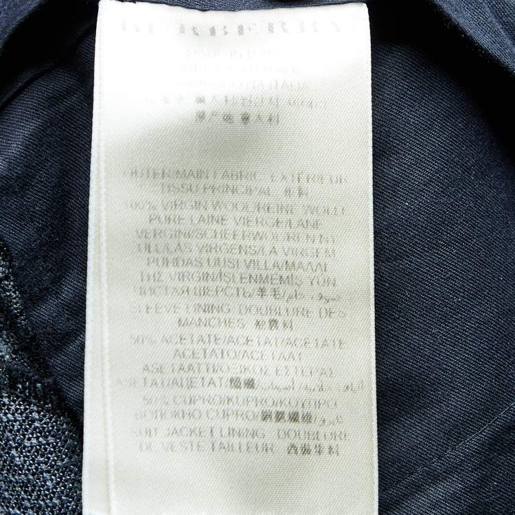 Pre Owned Burberry Grey Textured Wool Tailored Pants XL