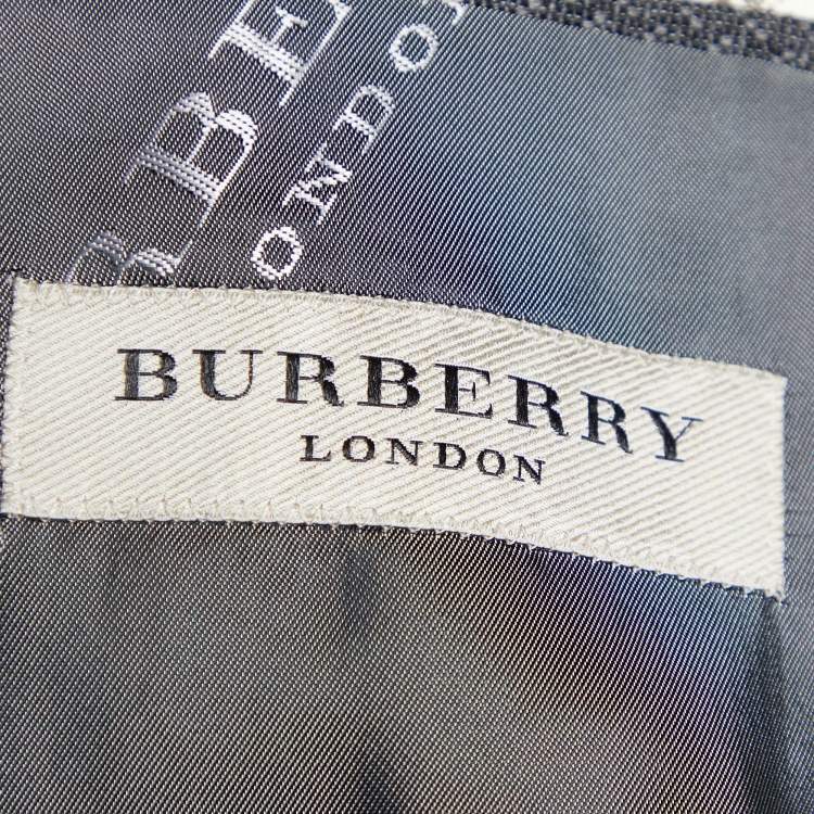 Pre Owned Burberry Grey Textured Wool Sandhurst Tailored Jacket  XXL