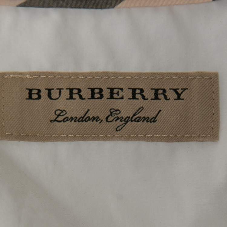 Pre Owned Burberry White Poplin Button Front Shirt M