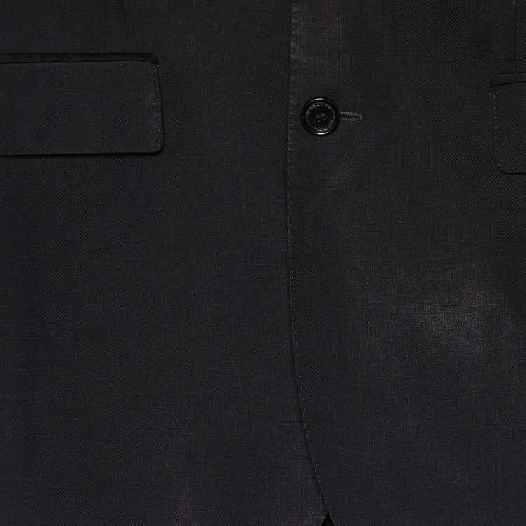 Pre Owned Burberry Black Wool Suit M