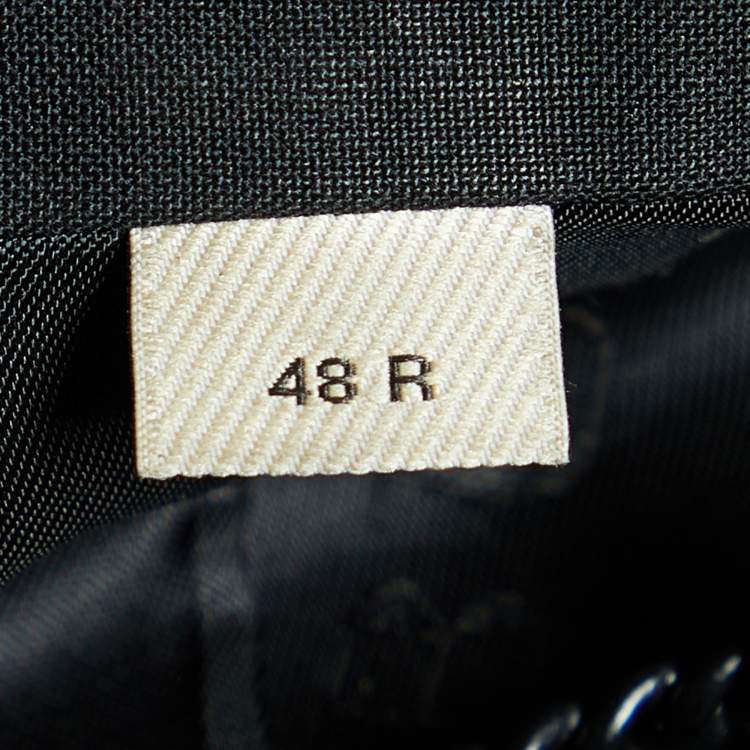 Pre Owned Burberry Black Wool Suit M