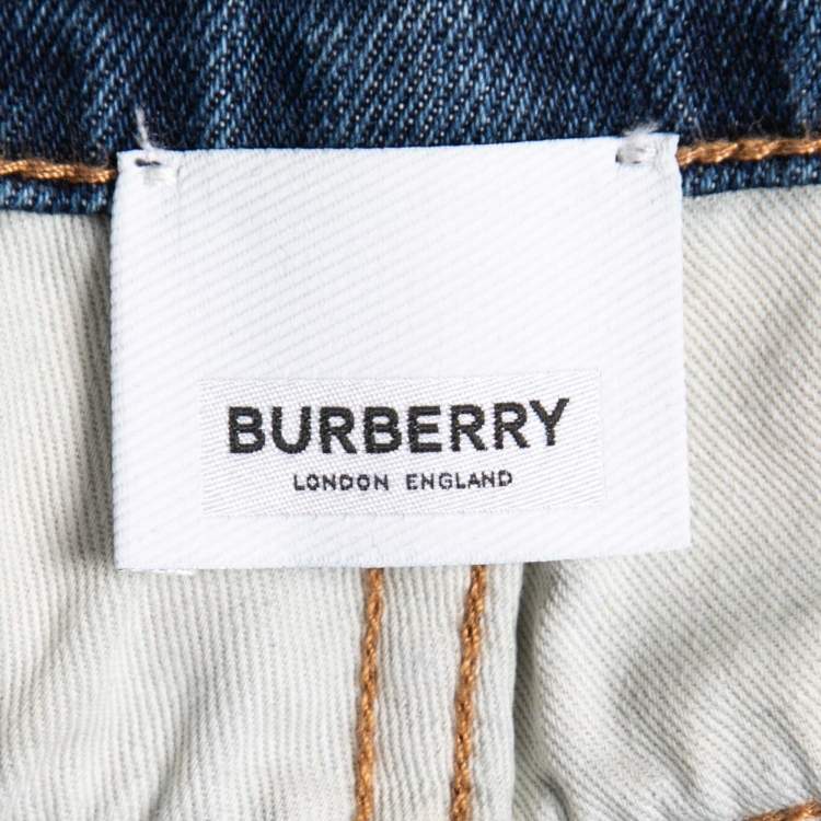 Pre Owned Burberry Blue Denim Slim Jeans S Waist 31"