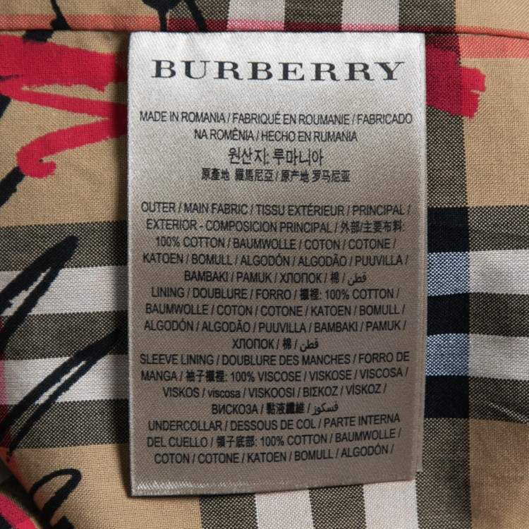 Pre Owned Burberry Black Cotton Zip-Up Jacket L