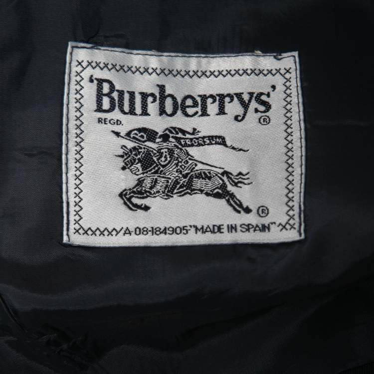 Pre Owned Burberry Vintage Navy Blue Wool Blend Single-Breasted Blazer XXL