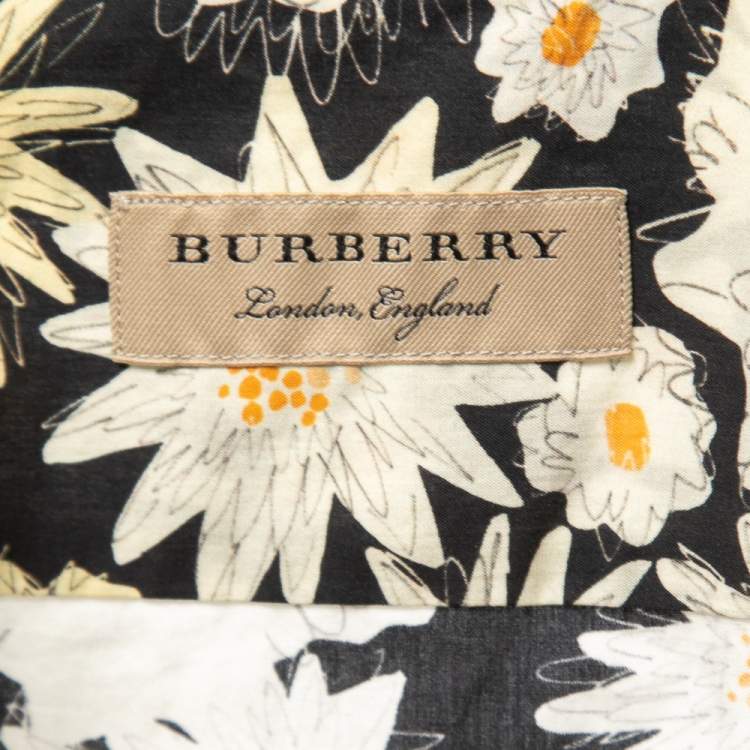 Pre Owned Burberry Multicolor Floral Print Cotton Button Front Shirt L