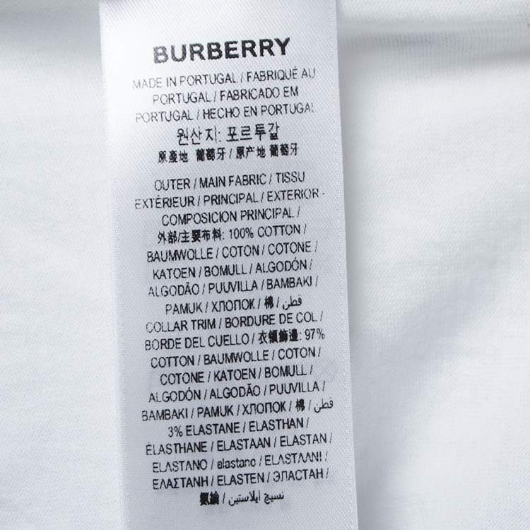 Pre Owned Burberry White Bambi Print Cotton Crew Neck T-Shirt XXL