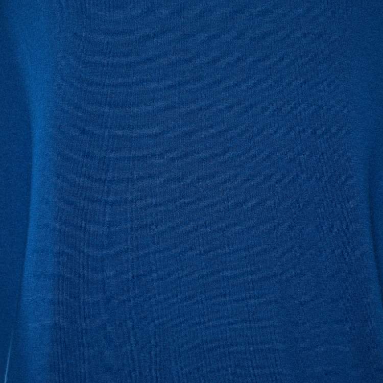 Pre Owned Burberry Navy Blue Cashmere Crewneck Jumper XL